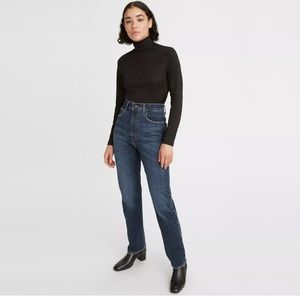 EUC Levi’s Premium 70’s High Rise Slim Straight Sonoma Dark Wash